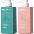 Exfoliating AHA Glycolic Acid Face & Body Wash Set - Hydrating Duo