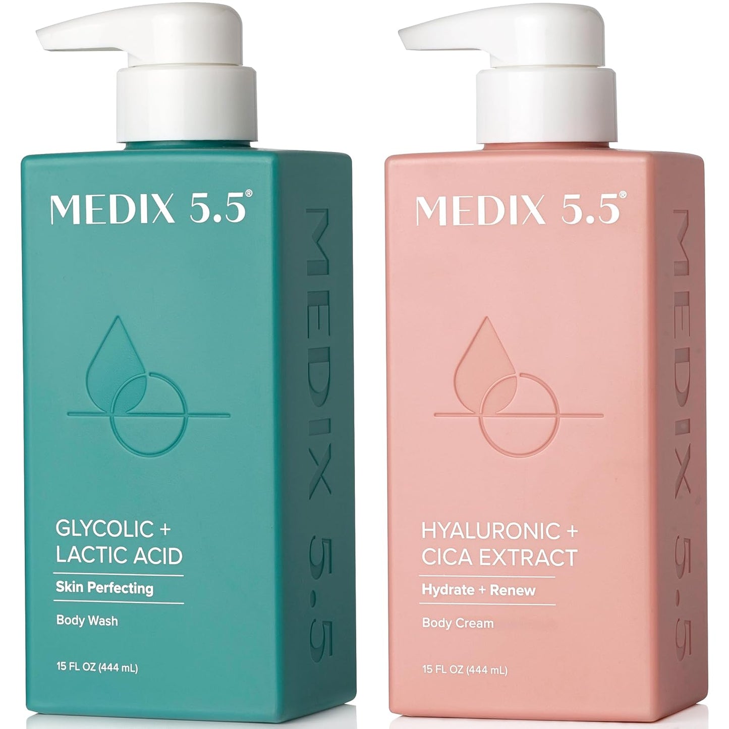 Exfoliating AHA Glycolic Acid Face & Body Wash Set for Radiance