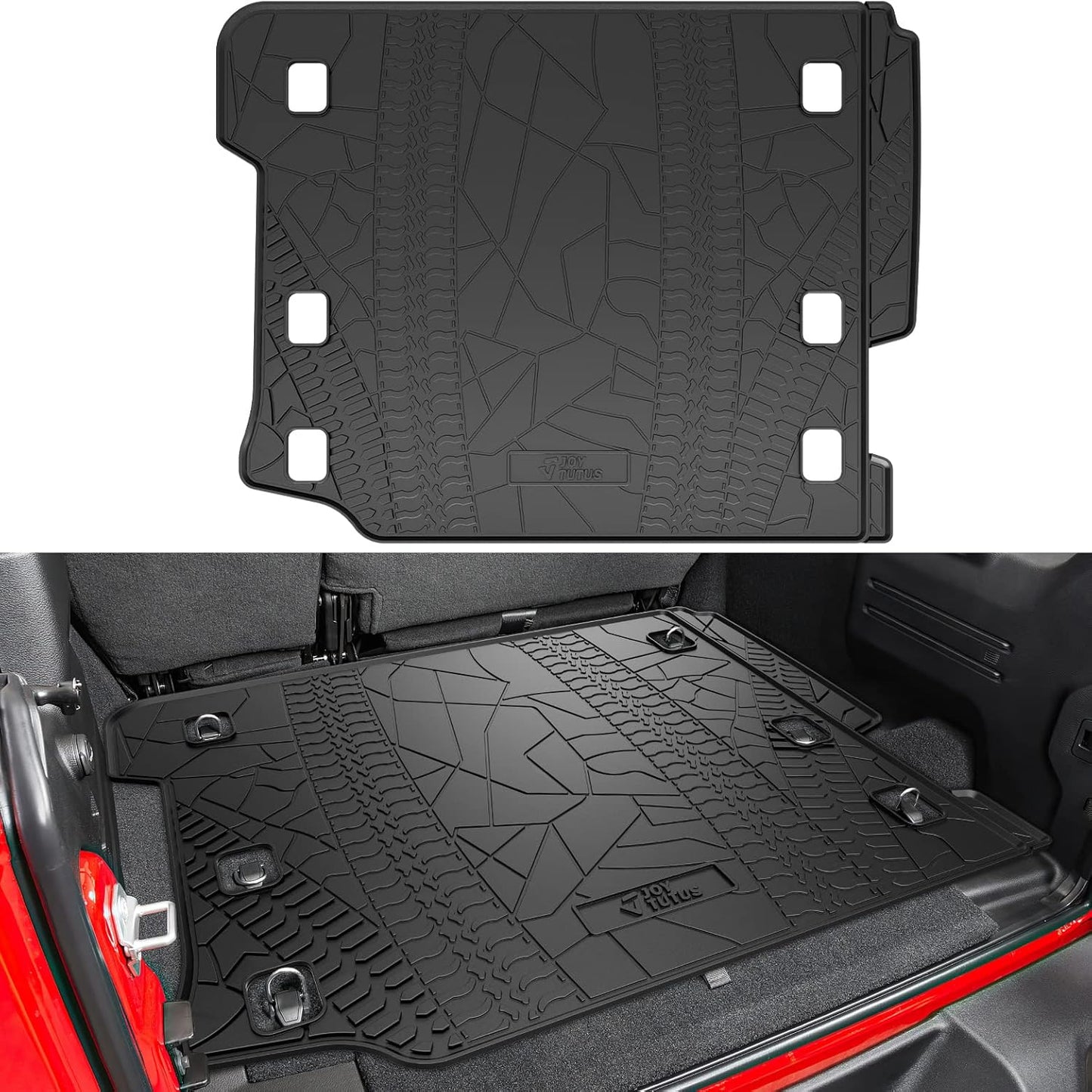 JOYTUTUS Cargo Mat for 2018-2025 Wrangler JL 4X4 - Heavy Duty