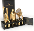 Highball & Chaser Bartender Kit with Espresso Bamboo Stand - Complete
