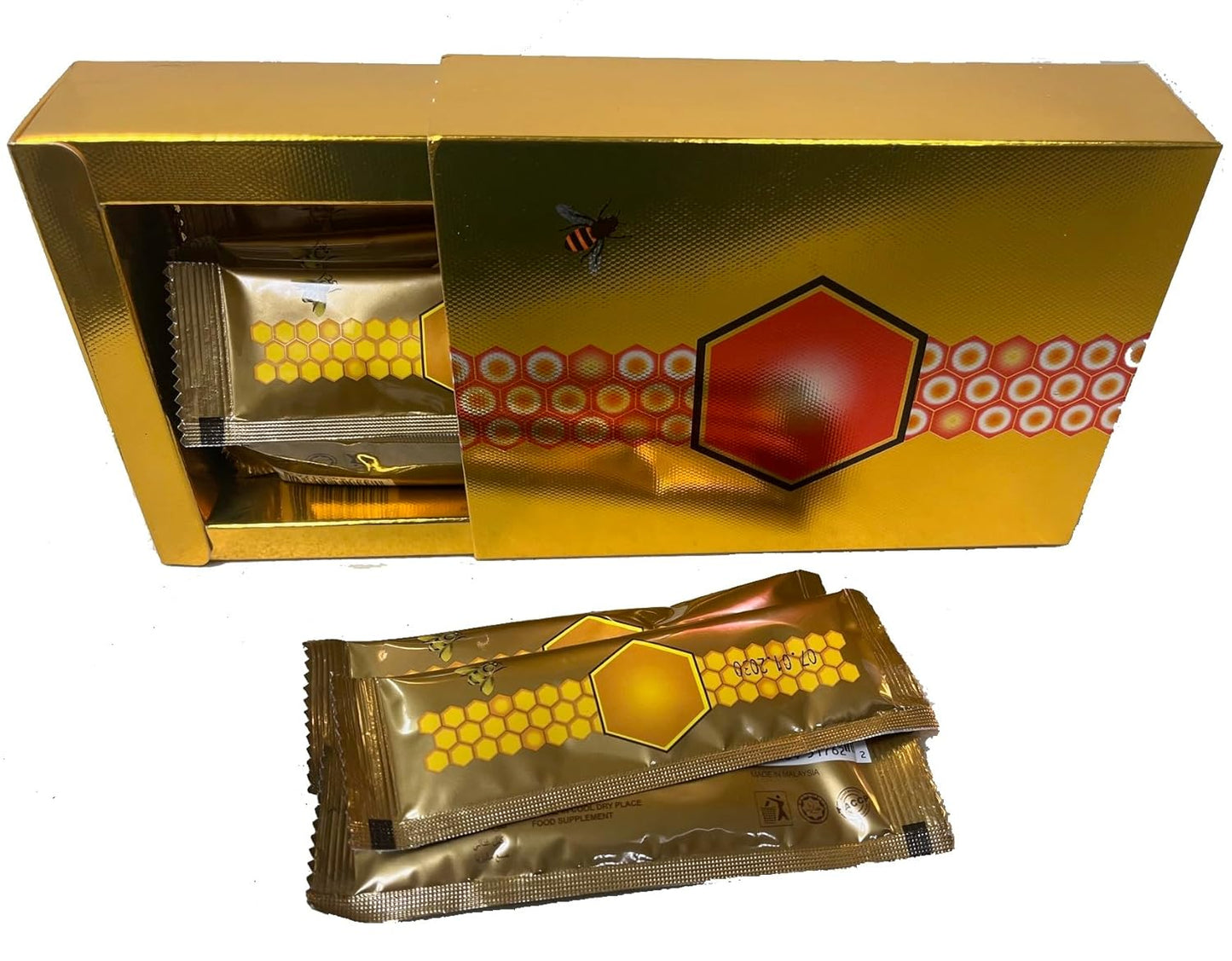 Large 12 Pack of Original Natural Honey Sachets for Men