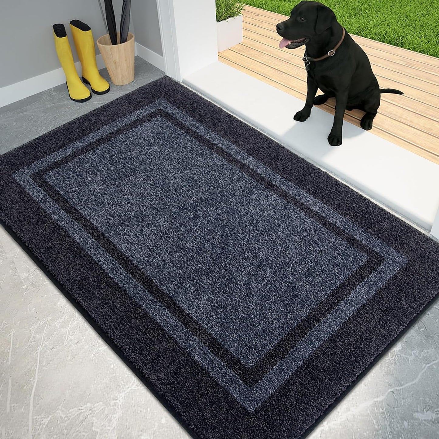 PURRUGS Dirt Trapping Door Mat 34in x 60in, Non-Slip Rug