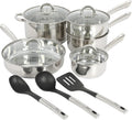 Oster Sangerfield 12 Piece Stainless Steel Cookware Set - Everyday