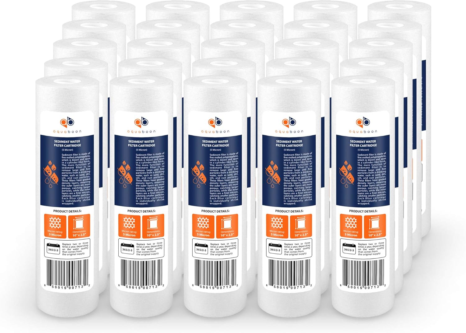 Aquaboon 5 Micron Sediment Filter for Whole House Water Systems