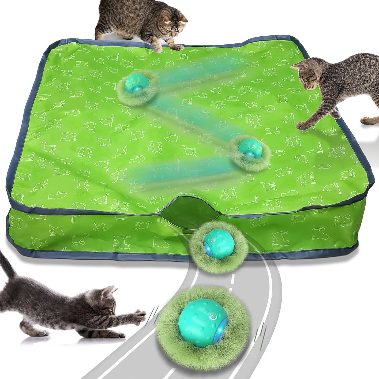 Interactive Chirping Cat Ball by Waaiio