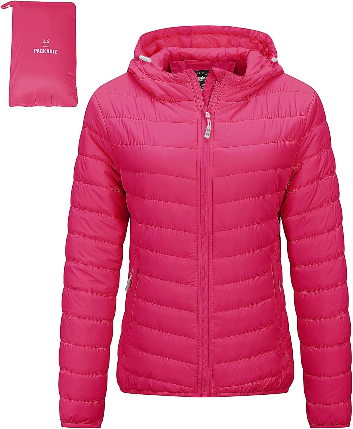Outdoor Ventures Women's Packable Lightweight Puffer Jacket