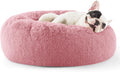 Calming Donut Dog Bed for Small Dogs - Plush Round Cozy Nest