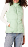 Women's Mid-Weight Puffer Vest - Warm, Lightweight Everyday Layer