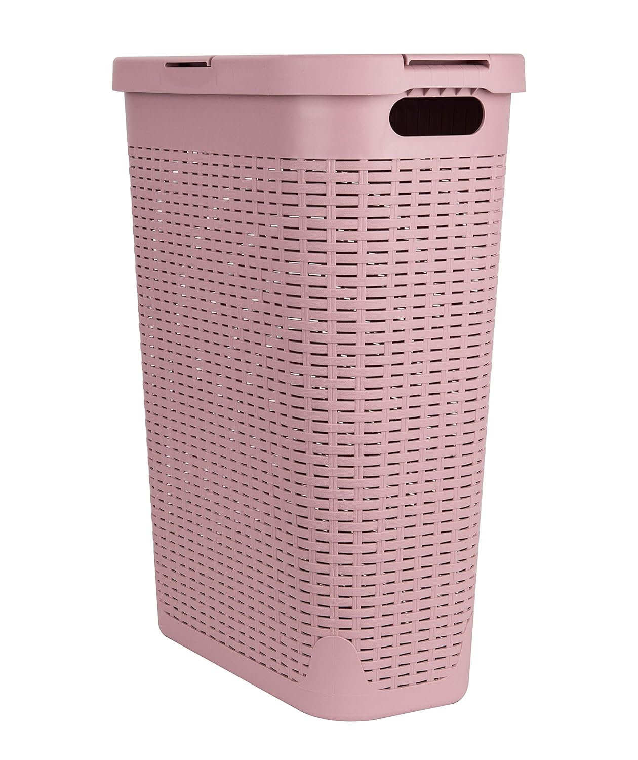 Mind Reader Slim Laundry Hamper with Lid, 40L Capacity Basket