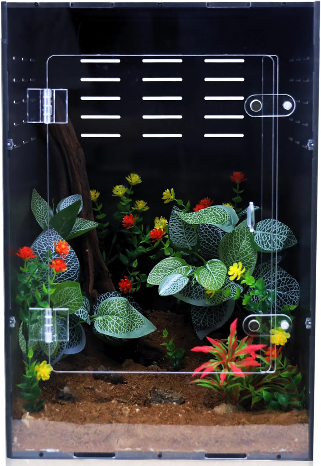 Reptile Enclosure for Crested Gecko and Small Pets 12x12x18