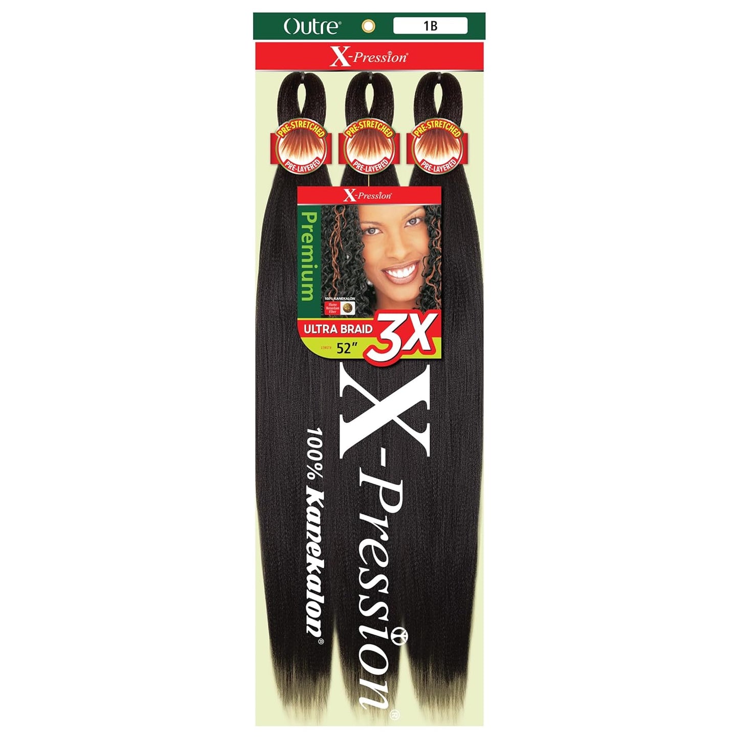 Outre X-Pression Braid 52in Pre Stretched Braid 3X Pack