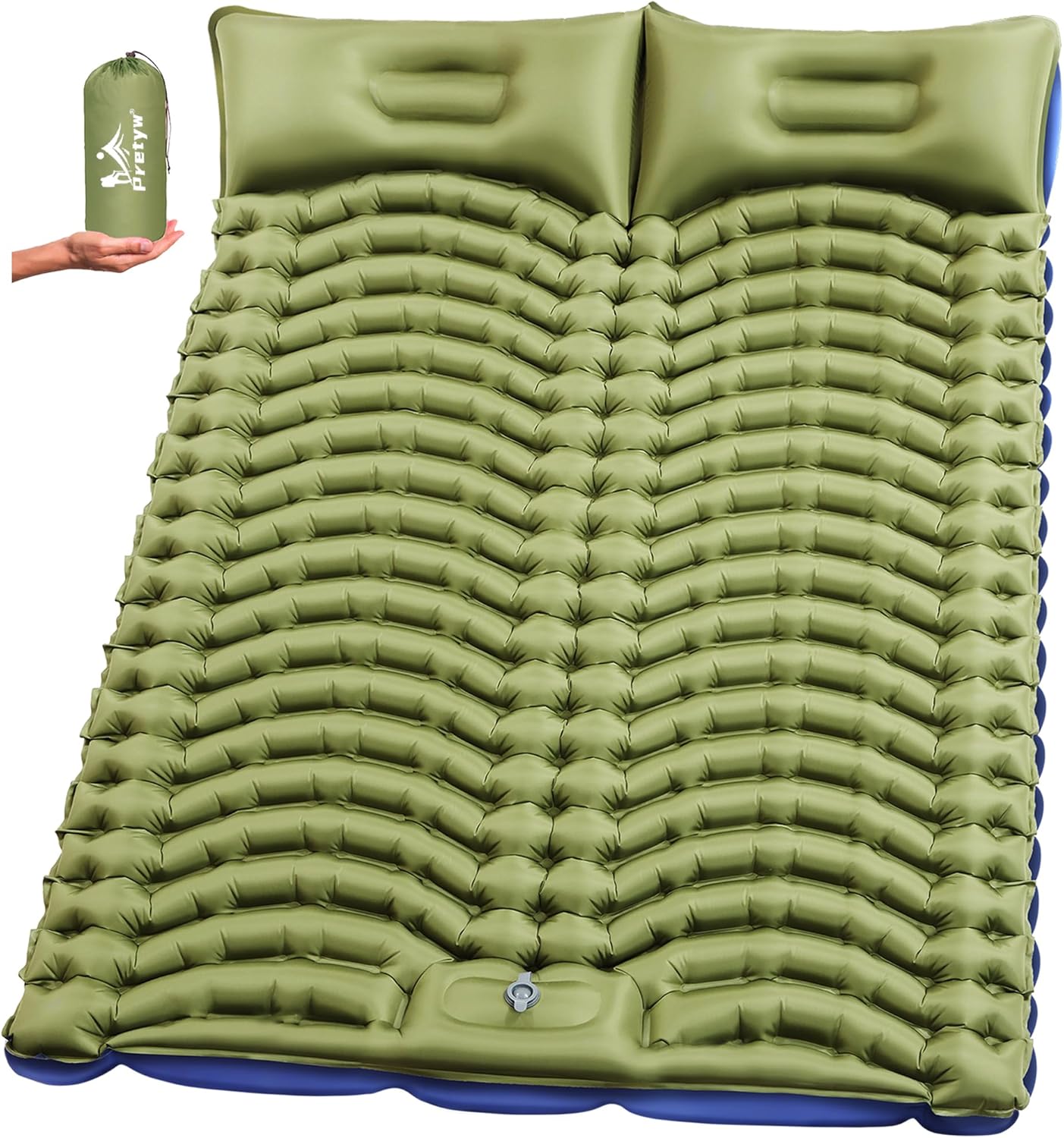 Double Sleeping Pad for Camping - Ultralight 2-Person Mattress