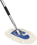 Cotton Wedge Hardwood Floor Dust Mop Head and Telescoping Handle