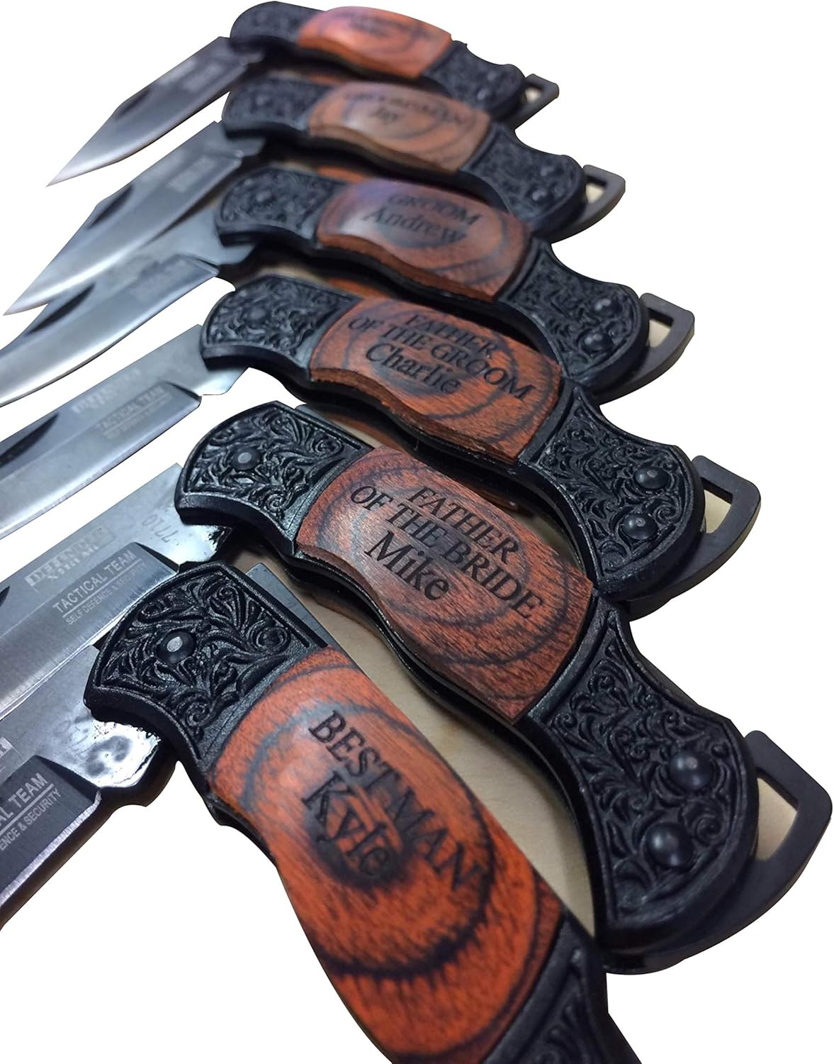Personalized Pocket Knife Set of 6 for Groomsmen Gifts