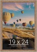 wallsthatspeak 19x24 Brown Barnwood Picture Frame for Puzzles - Rustic
