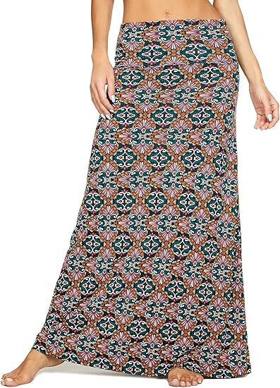 Urban CoCo Women's Casual Ruched Stretchy High Waist A-Line Skirt