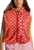 Colorful world Womens Checkered Sherpa Vest Fleece Jacket Women's