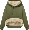 MAGCOMSEN Women's Sherpa Fleece Hoodie - Warm Casual Pullover