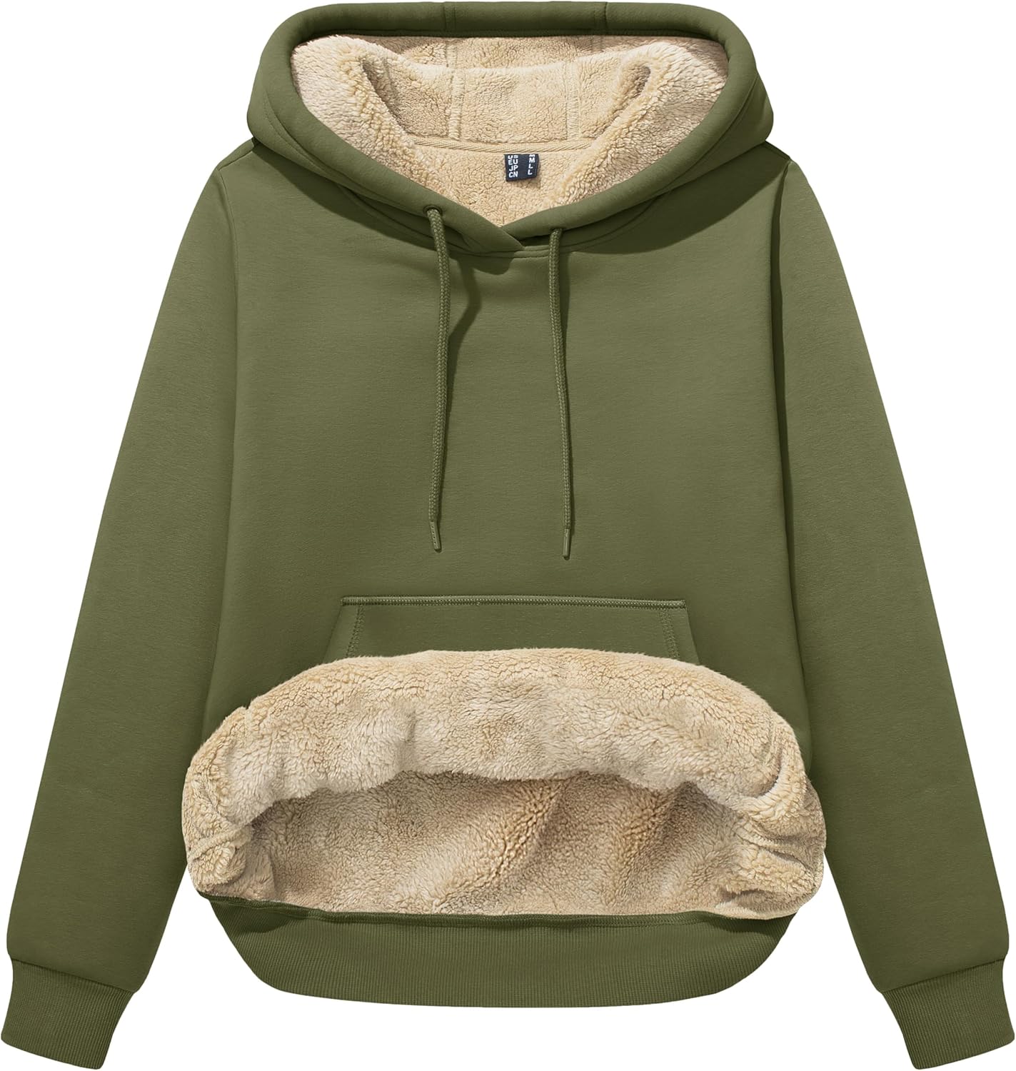 MAGCOMSEN Women's Hoodies Sherpa Fleece Pullover for Warmth