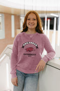 Blue 84 Women's Arkansas Razorbacks Burnout Crewneck Sweatshirt