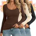Warm Women's Long Sleeve Thermal Top for Cold Weather Wear