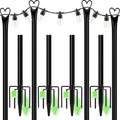 String Light Poles with Fork 9.8 ft - Stable Outdoor Hanging Posts