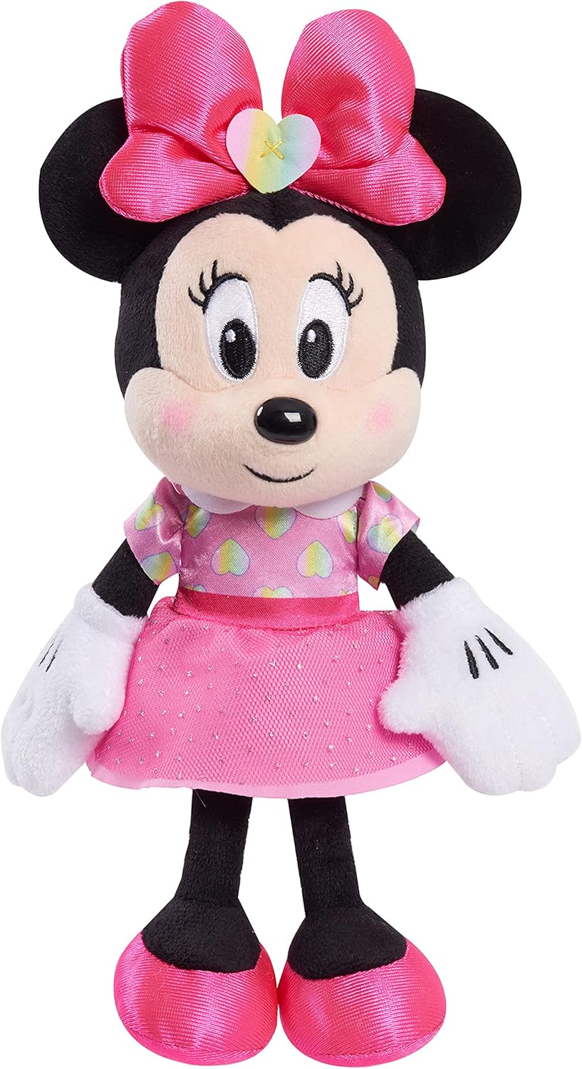 Minnie Mouse 8-Inch Beanbag Plush -Pink Heart Dress-