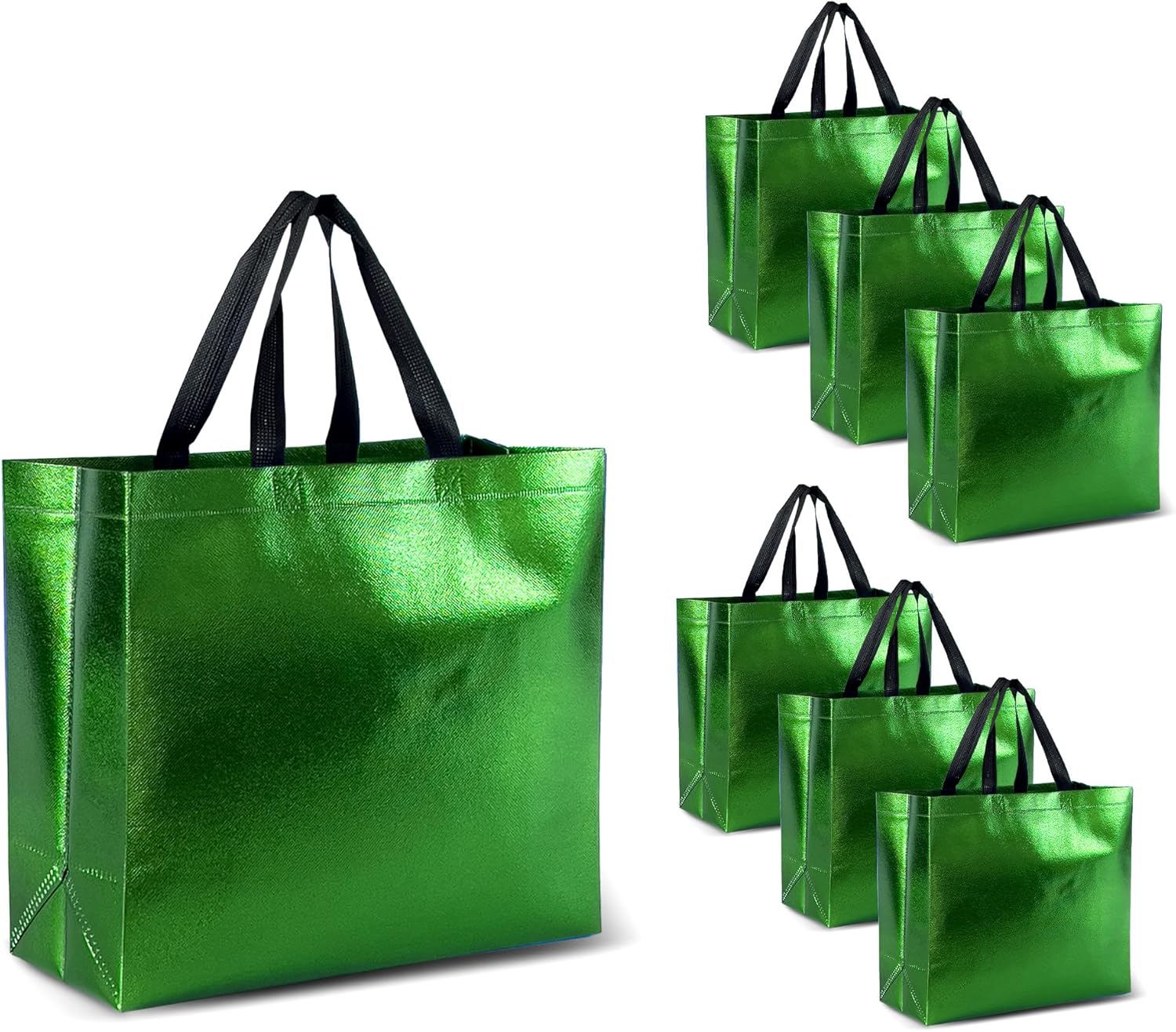 Nush Nush Set of 30 Reusable Green Gift Bags for Parties