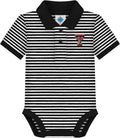 Creative Knitwear College Baby Striped Polo Bodysuit (Style RT6V)