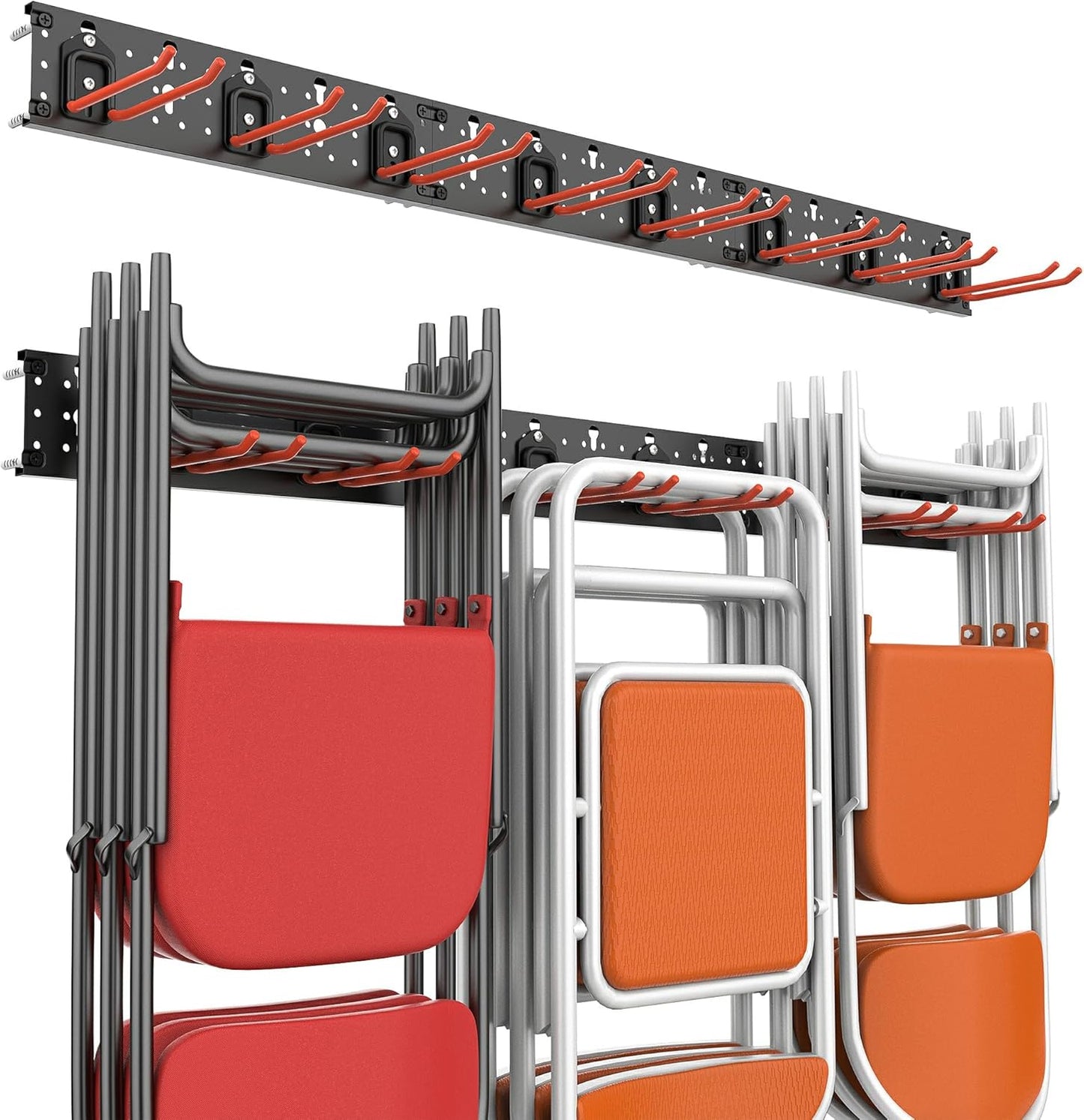 Wallmaster Wall Mount Garage Organizer with Adjustable Hooks
