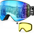 Ski Goggles UV400 Protection OTG Snow Goggle - Magnetic