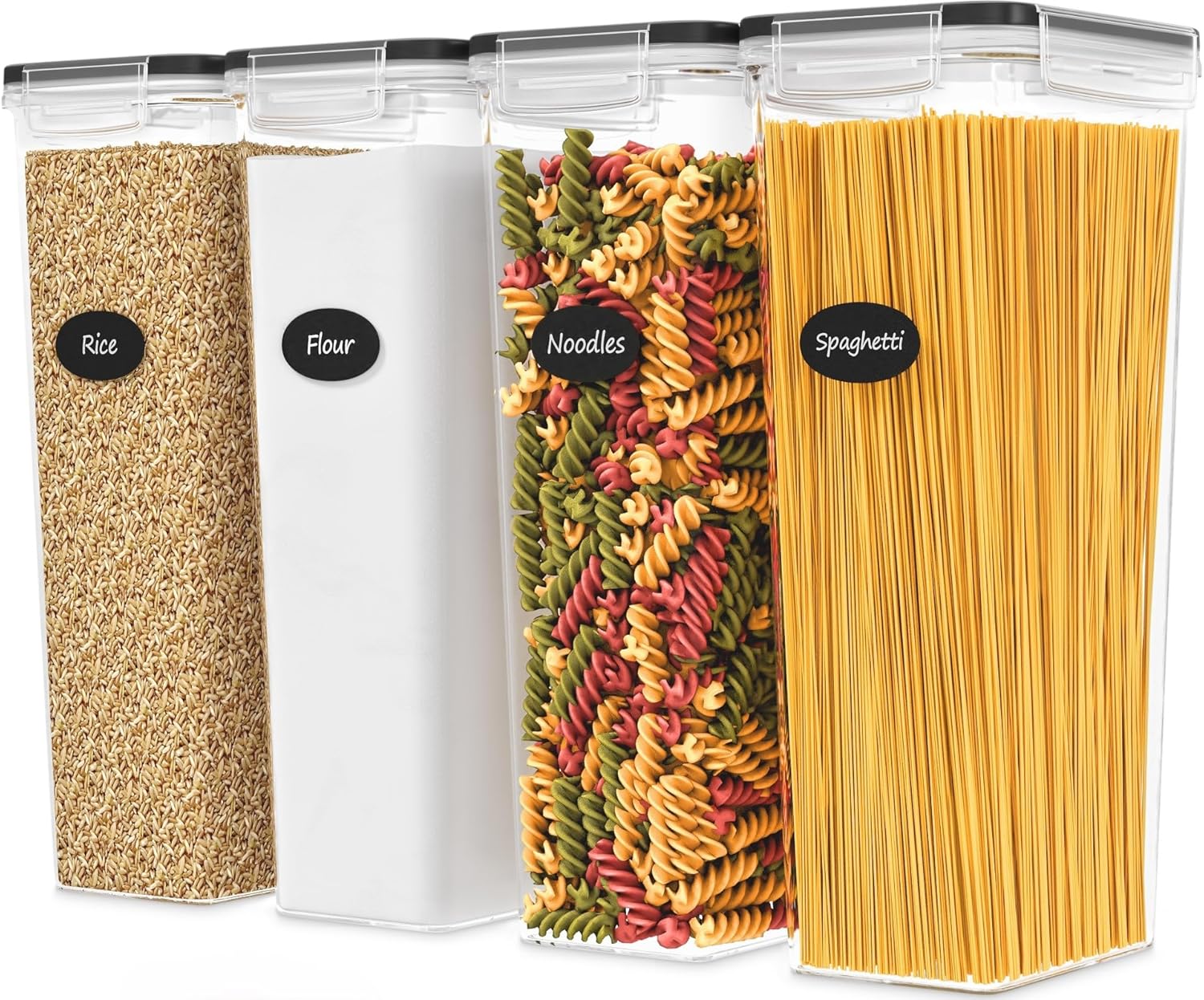Airtight Food Storage Containers Set of 4 for Kitchen Organization