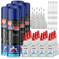 CA Glue with Activator Medium (12 x 3.5 oz + 6 x 16.9 fl oz) - Instant