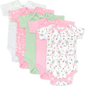baby-girls 5-pack Short Sleeve Bodysuits One-piece - 100% Organic