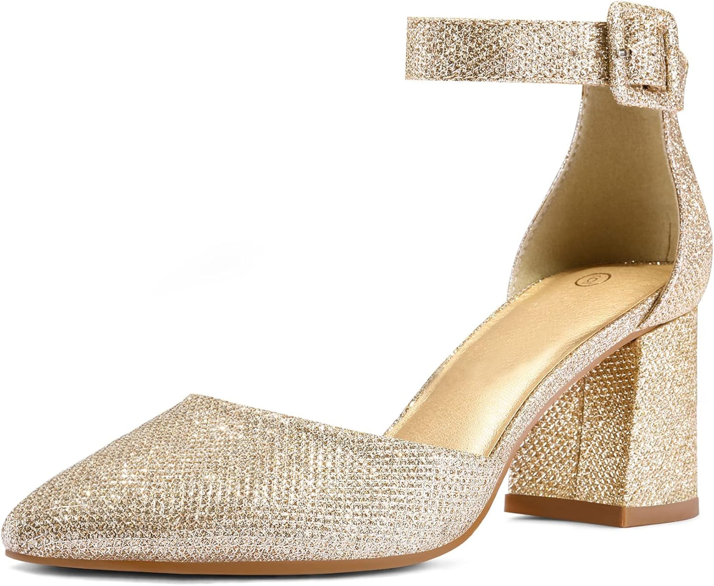 mysoft Women's Pointed Toe Low Chunky Heels for Any Occasion