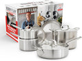 GreenPan x Bobby Flay 10 Piece Stainless Steel Cookware Set