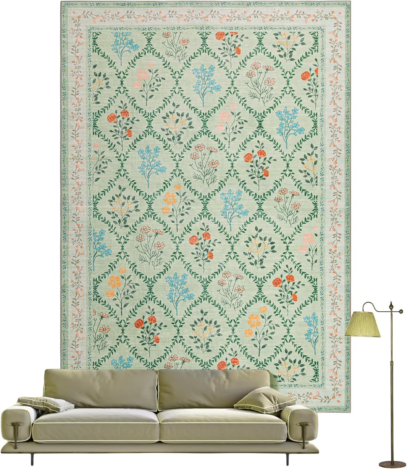 YIHOUSE 5x7 Washable Rug for Bedroom and Living Room Decor