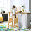 Toddler Standing Tower Step Stool with Safety Rail - Adjustable 3