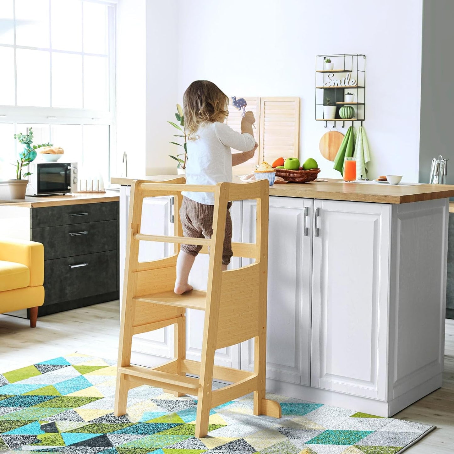 Toddler Standing Tower with Adjustable Heights for Independence