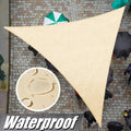 14ft x 17ft x 22ft Beige Triangle Waterproof Shade Sail - UPF50