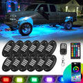 12 Pods RGB LED Rock Lights for Trucks - Waterproof Multicolor
