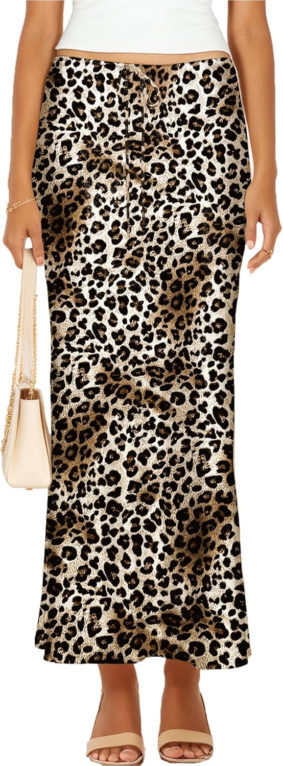 Womens Satin Silk Maxi Skirts for Casual and Formal Occasions
