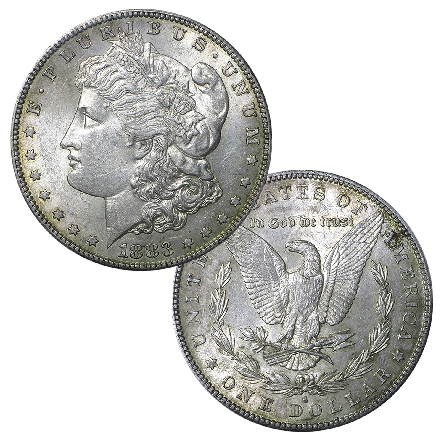 USA 1878-1904 Morgan Dollar 90% Silver Coin - AU Quality