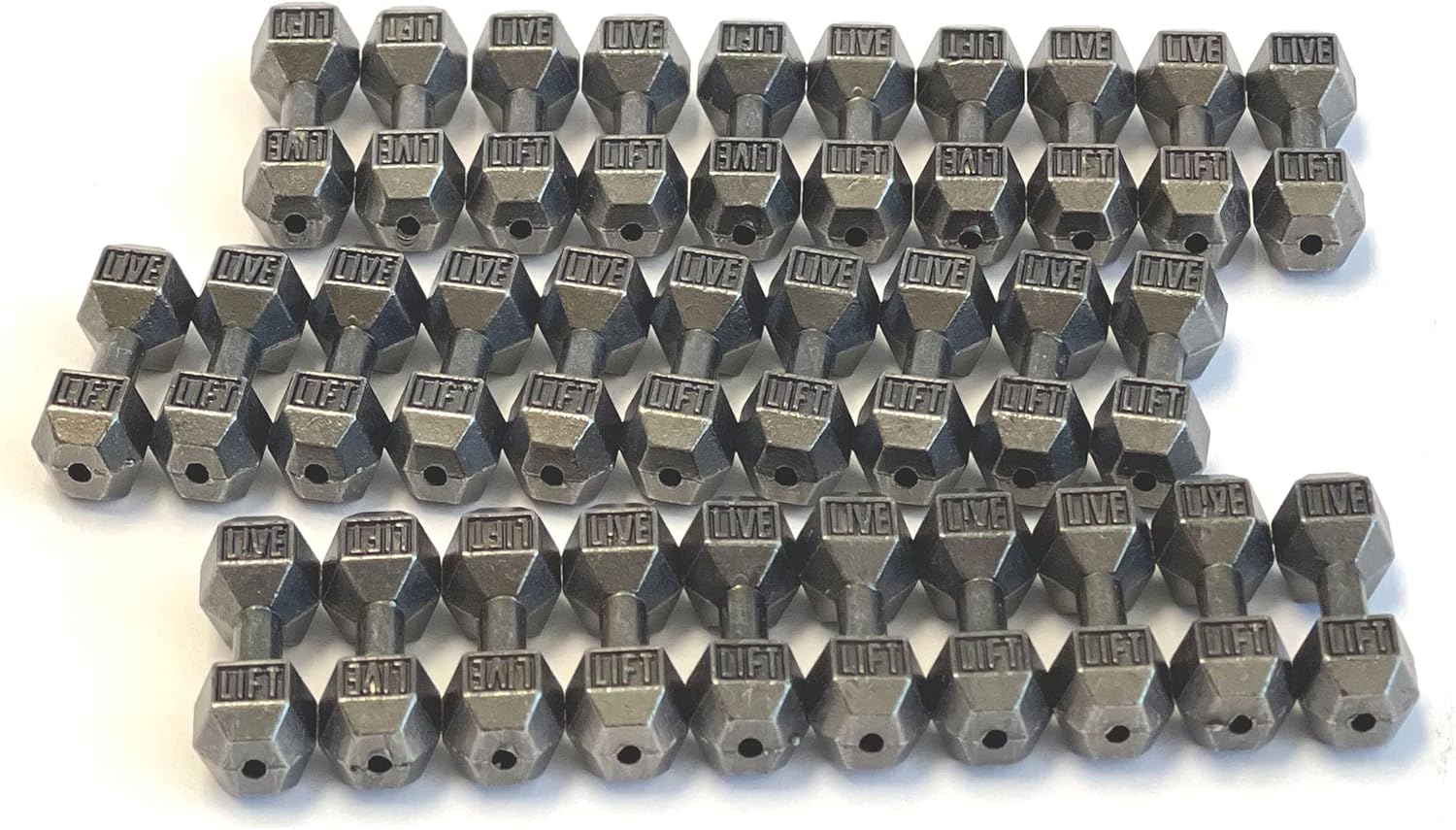 Miniature Sports Dumbbell Charms - Set of 30