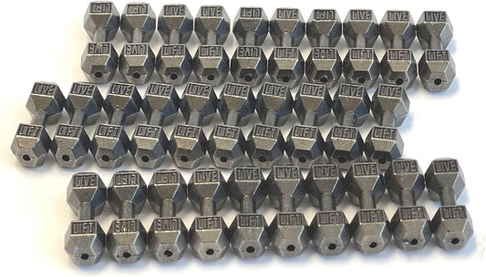 Miniature Sports Dumbbell Charms - Set of 30