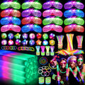 150 PCS Glow in the Dark Party Supplies - Bright Neon Party Pack