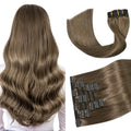 Aison Clip In Hair Extensions Real Human Hair 18 Inch #8