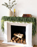12FT Real Touch Cedar Garland - Lush Feathery Faux Pine for Mantel