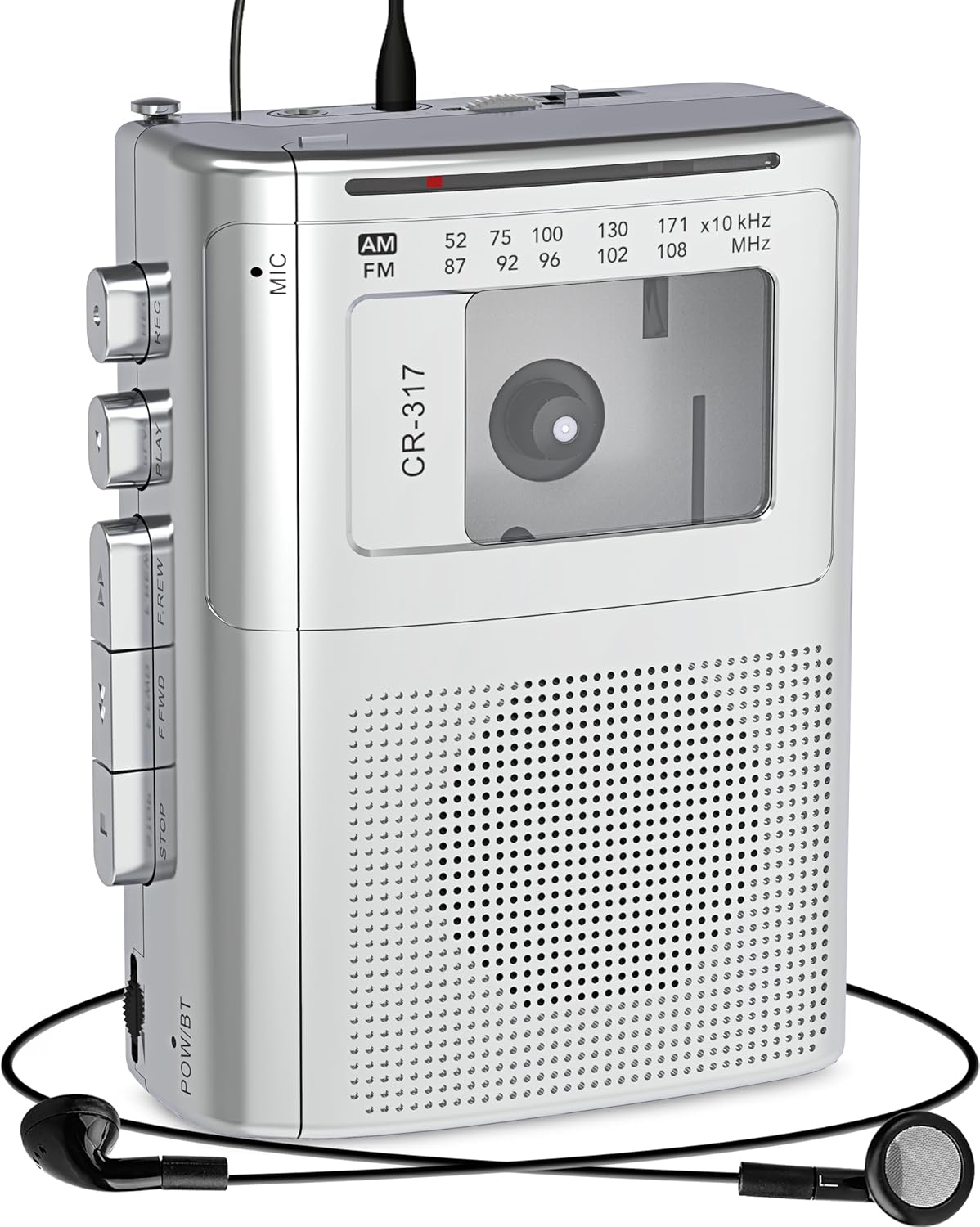 Retro Portable Cassette Player with Bluetooth & AM/FM Radio