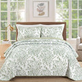 WONGS BEDDING Quilt Full Size Sage Green - Lightweight All-Season